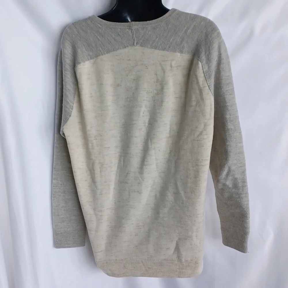 Vince Cream and Gray crewneck sweater Wool Linen blend. Sz L